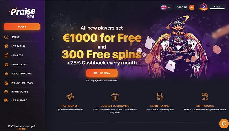 praise casino review